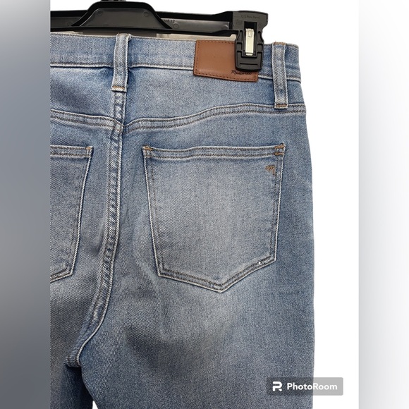 Madewell Hi Rise Skinny Crop Blue Jeans Distressed Size 26 - Picture 4 of 14